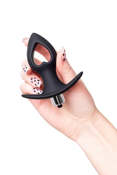 Analni vibracioni produživač POPO Pleasure by toifa Cordis S, silikon, Crna, 10 cm, Ø 4 cm