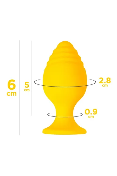 Analna čaura Todo bi Toifa Riffle, silikon, žuta, 6 cm