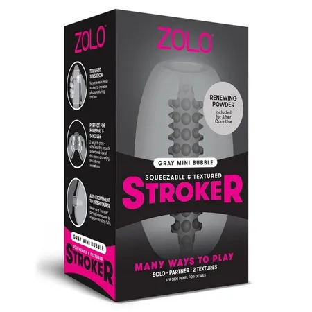Dvostrani mini Bubble masturbator siva