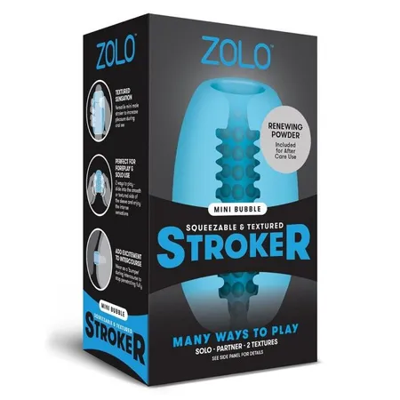 Plavi dvostrani masturbator mini Bubble