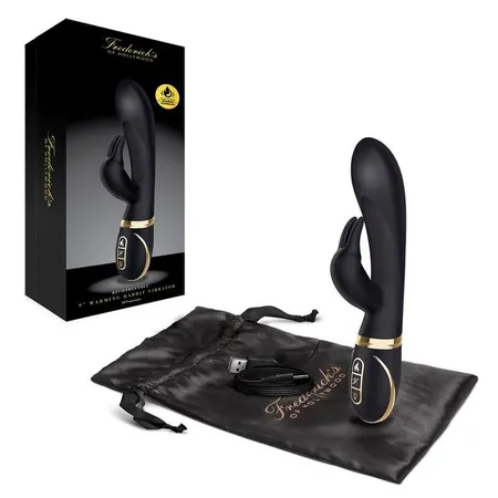 Crni masažer zeca sa efektom zagrevanja