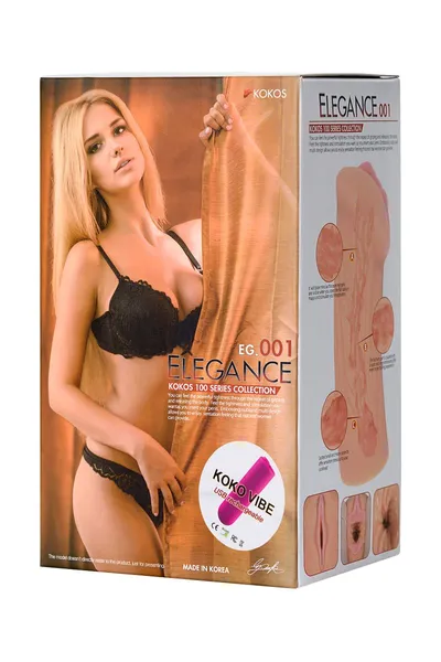 Masturbator vagina sa vibracijama ELEGANCE 001V