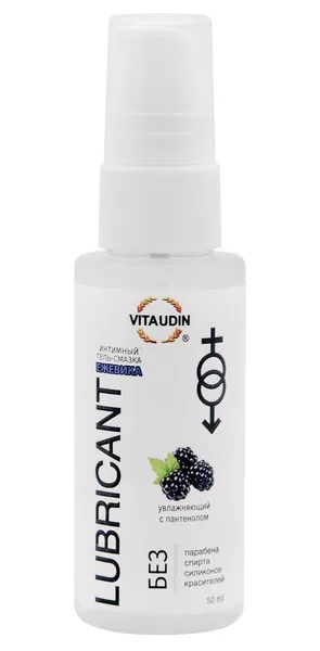 Интимный гель-смазка на водной основе vita udin с ароматом ежевики .