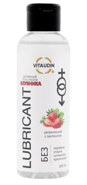 Интимный гель-смазка на водной основе vita udin с ароматом клубники .