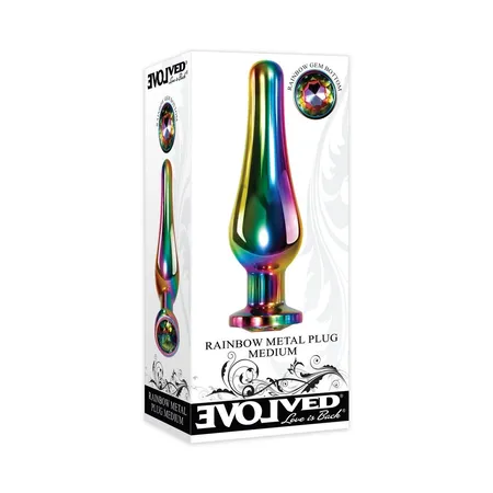 Evolved RAINBOW METAL PLUG MEDIUM duga analna pluta srednja