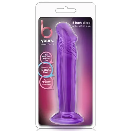 Ljubičasti Analni dildo Sweet N Small 6 Inch Dildo With Suction Cup-16,5 cm.