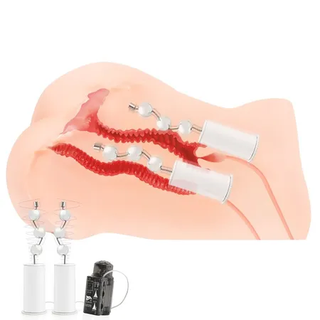 Hanna Onahole 001 Masturbator vagina anus sa dvostrukim slojem sa vibracijom