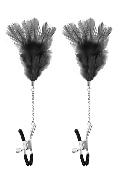Sveet Caress Feather Nipple clumps kopče za bradavice sa crnim perjem