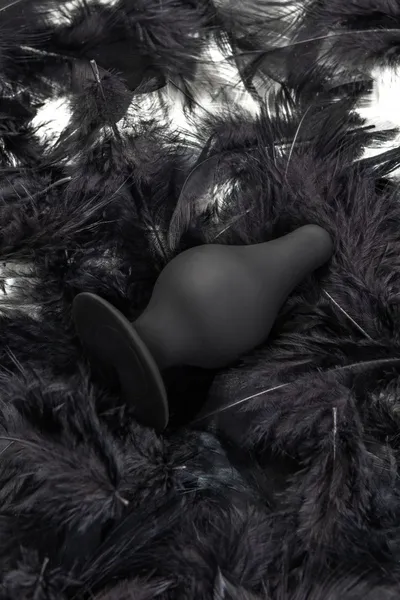 Erotist Spade XS analna čaura, silexpan, Crna, 6,5 cm