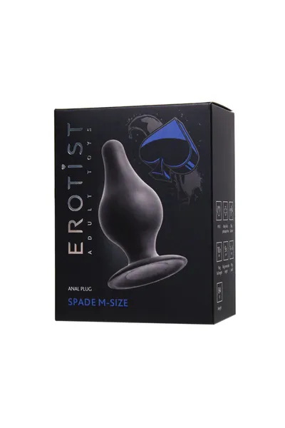 Analna glavčina Erotist Spade M, silexpan, Crna, 10 cm