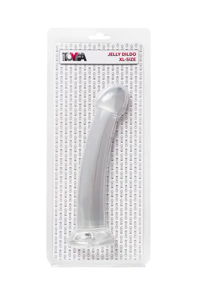 Nerealni Dildo Jelli Dildo XL Toifa Basic, TPE, transparentan, 22 cm