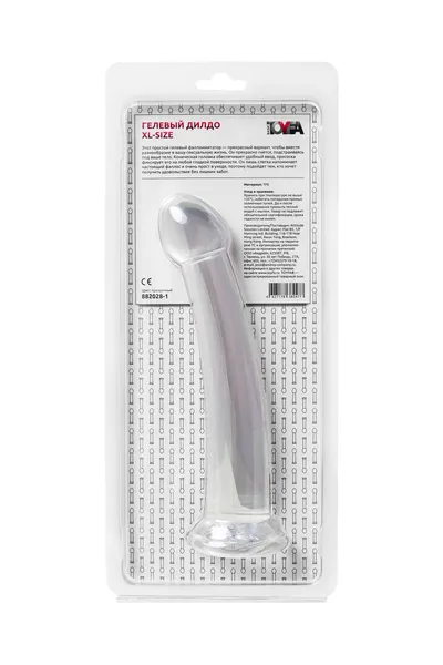Nerealni Dildo Jelli Dildo XL Toifa Basic, TPE, transparentan, 22 cm