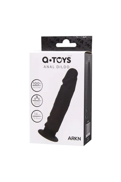 Analni dildo a-igračke Arkn, silikon, Crna, 14 cm