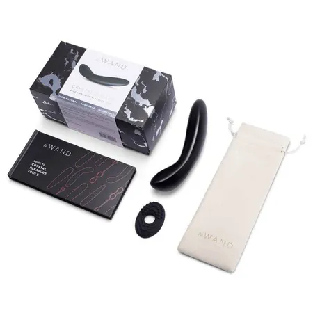 Masažer za G-tačku Le Vand Cristal G - Vand Black obsidian