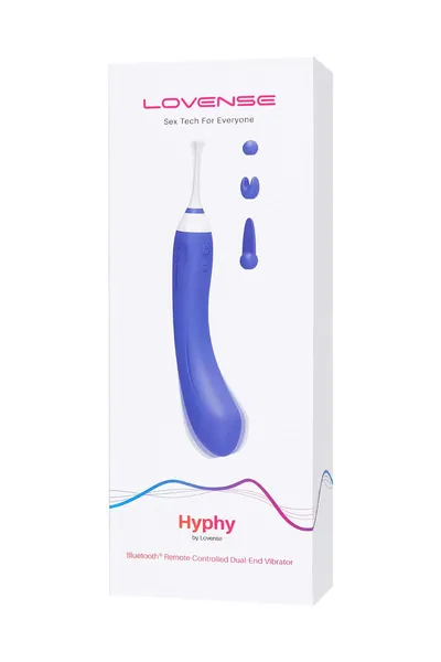 Lovense Hiphi Vibrator sa klitorisnim stimulatorom, silikon, ljubičasta, 21,6 cm