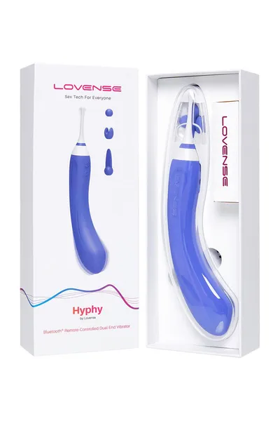Lovense Hiphi Vibrator sa klitorisnim stimulatorom, silikon, ljubičasta, 21,6 cm