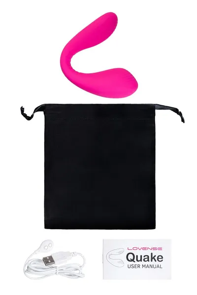 Lovense Kuake višenamenski stimulans za parove (Dolce), silikon, roze, 20 cm