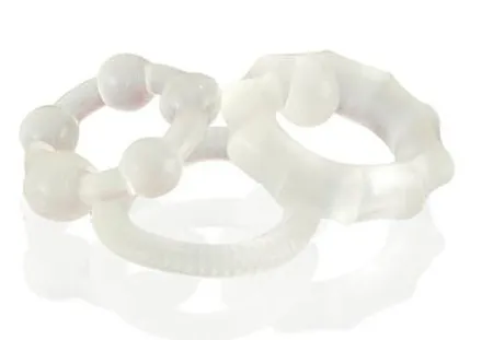 Set od 3 prozirna elastična prstena za erekciju