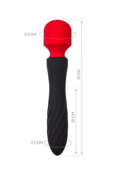 Black&amp;Red bi Toifa dvostrani vibracioni masažer, silikon, Crna, 21 cm