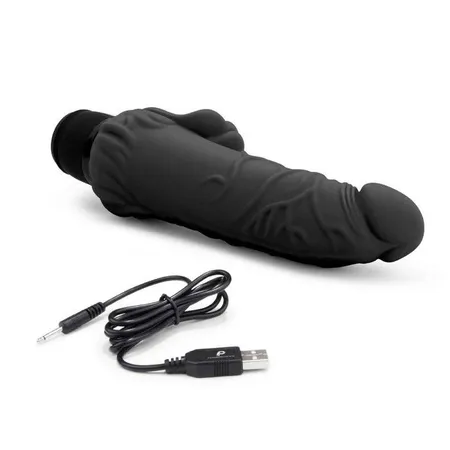 Realistični crni vibrator sa klitorisnim stimulatorom 7  Realistic Vibrator