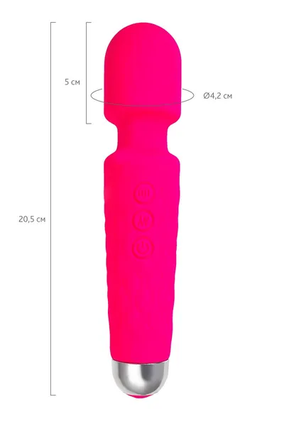 Flovetta Peoni vibracioni masažer, silikon, roze, 20,5 cm