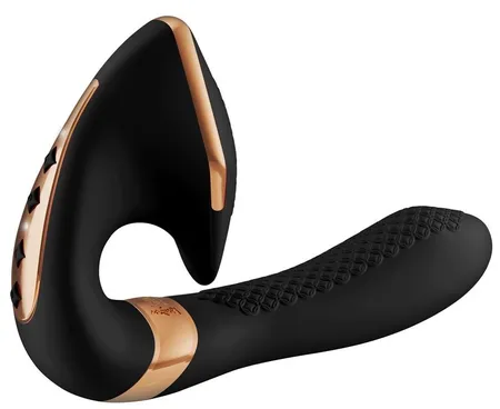 Soio vibracioni stimulator za klitoris i G zonu sa dva nezavisna motora, crni