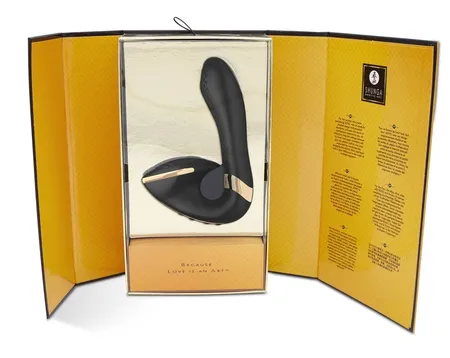 Soio vibracioni stimulator za klitoris i G zonu sa dva nezavisna motora, crni