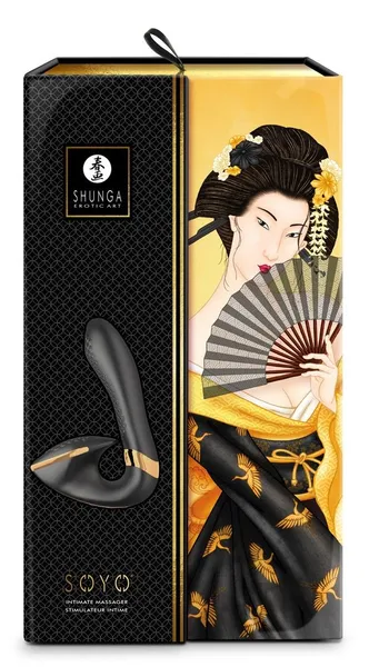 Soio vibracioni stimulator za klitoris i G zonu sa dva nezavisna motora, crni