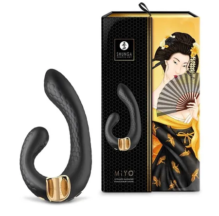 Miio Flexibilni vibracioni stimulator za klitoris i G zonu sa dva motora, crni