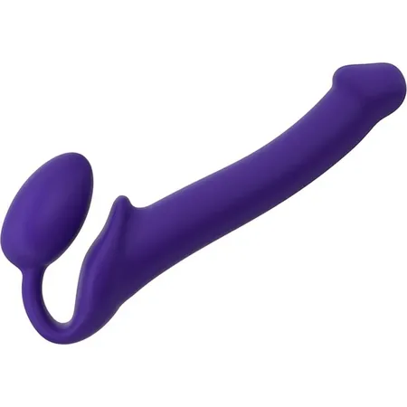 Ljubičasti bezremni strapon Silicone Bendable Strap-On-size M