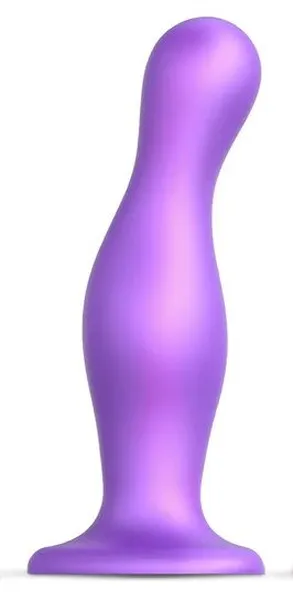 Ljubičasta mlaznica Strap-on-me Dildo plug Curvi size L