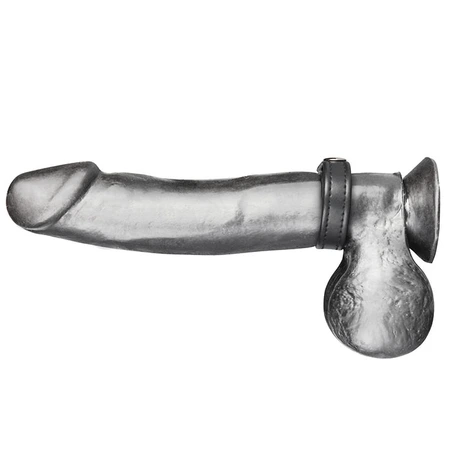 Prsten za penis od veštačke kože na zakovicama (3,5-5,5 cm) snap Cock Ring