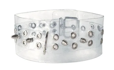 Prozirna ogrlica sa šiljcima