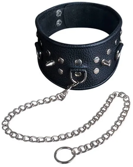 Crna ogrlica od kože