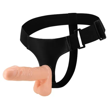 Realistični dildo na gaćicama - 17,5 cm.