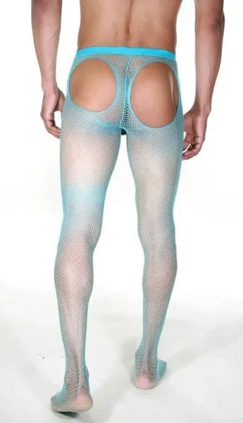Muške hulahopke u finoj mrežici sa intimnim izrezima