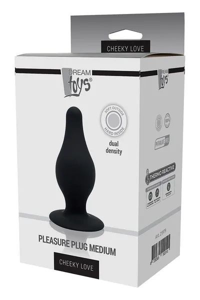 Crni Analni stimulator Dual Densiti Pleasure plug M - 9,3 cm.