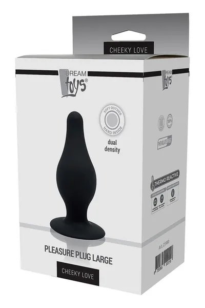 Crni Analni stimulator Dual Densiti Pleasure plug L-10,2 cm.
