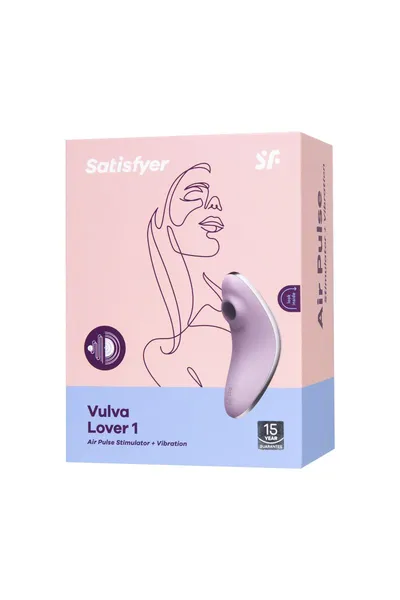 Vakuumski talasni stimulans sa vibracijom Satisfier vulva Lover 1, lila