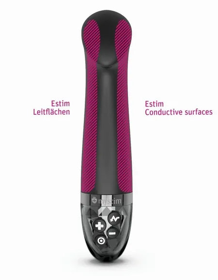 Mistim Right on Ron elestrostimulation Vibrator, Crna, 16.5 cm