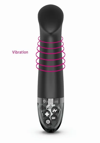 Mistim Right on Ron elestrostimulation Vibrator, Crna, 16.5 cm