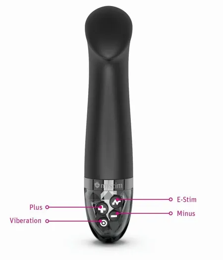 Mistim Right on Ron elestrostimulation Vibrator, Crna, 16.5 cm