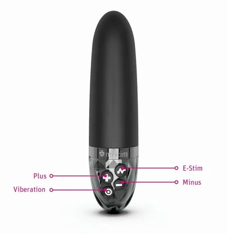 Mistim sleak Freak vibrator sa električnom stimulacijom, Crna, 14.5 cm