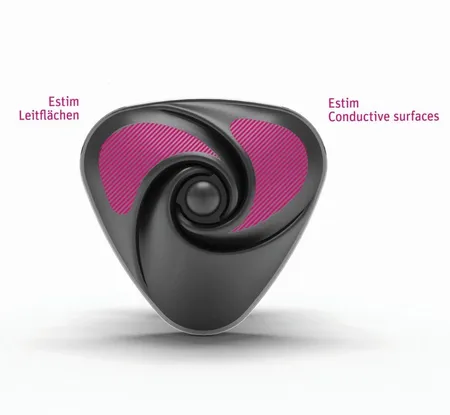 Mistim Heart s Desire Vibrator sa električnom stimulacijom, silikon, Crna, 6,7 cm