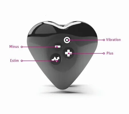 Mistim Heart s Desire Vibrator sa električnom stimulacijom, silikon, Crna, 6,7 cm