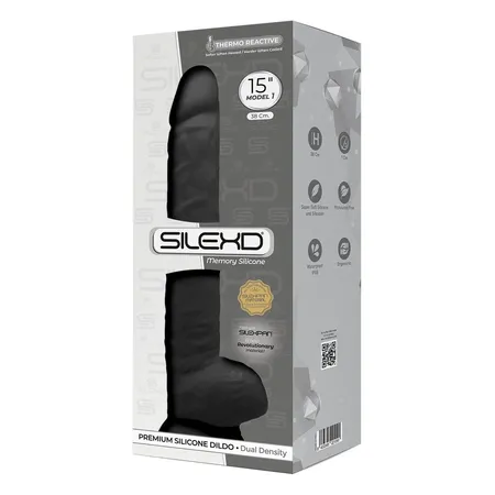 Crni dildo-gigant Model 1 - 38 cm.