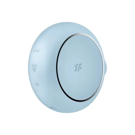 Vakuumski talasni stimulator sa vibracijama Satisfier Pro To Go 3, svetlo plava