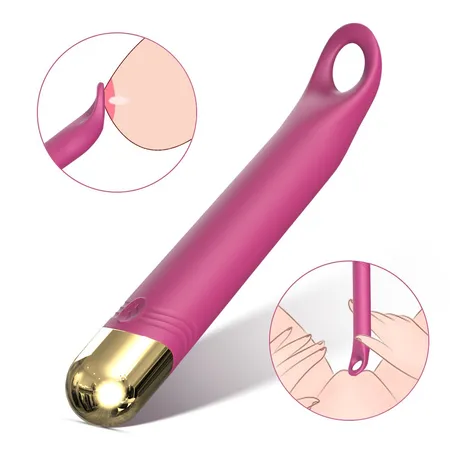 Ružičasti vibrator sa otvorom za stimulaciju klitorisa .