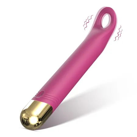 Ružičasti vibrator sa otvorom za stimulaciju klitorisa .