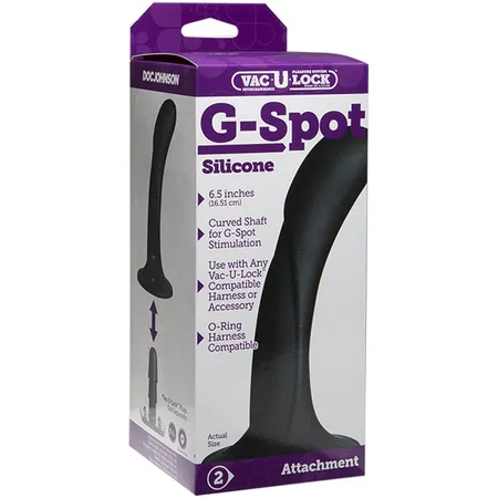 Crna zakrivljena VAC-u-Lock G-Spot mlaznica je 16,5 cm.